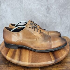 Gordon Rush‎ Oxford Shoes Mens 13 Brown Leather Derby Cap Toe Dress Shoes Work
